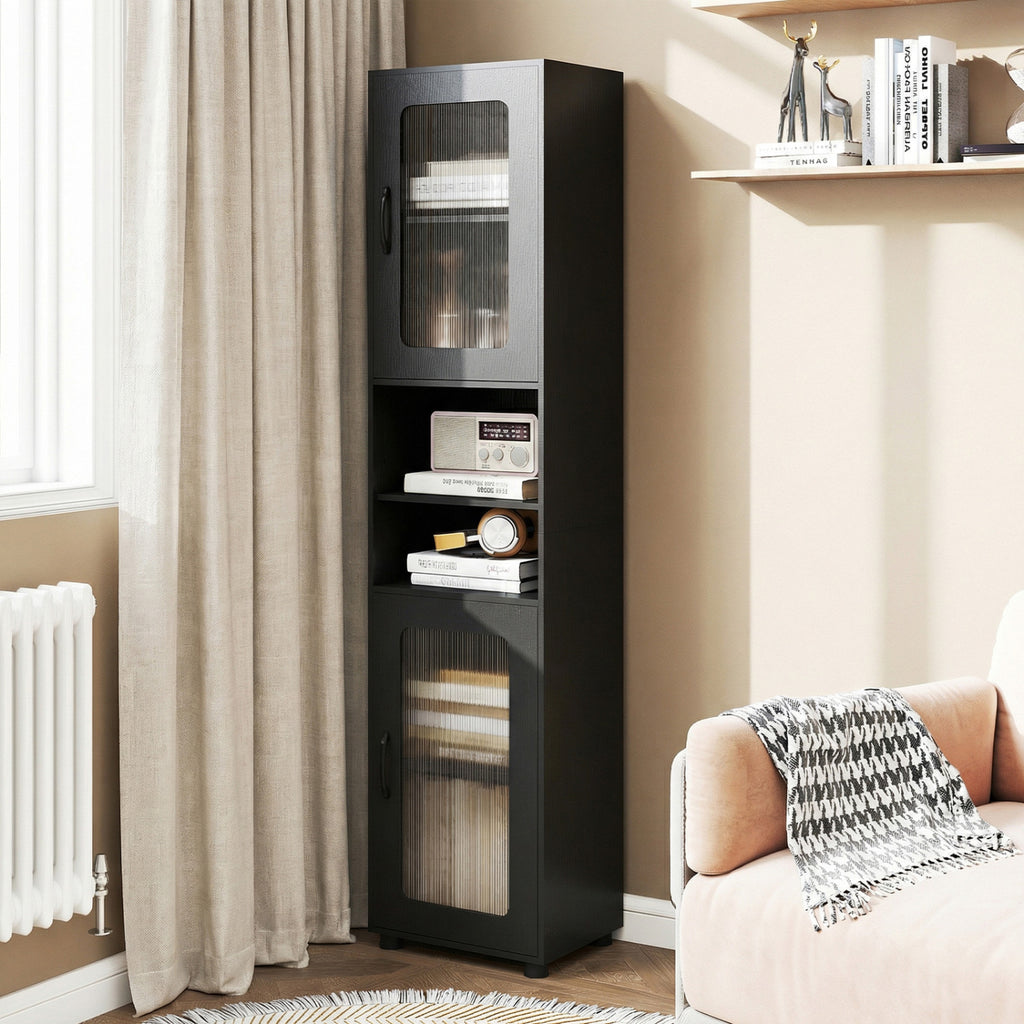 Tall Bathroom Storage Cabinet 67 Inches Freestanding Organizer