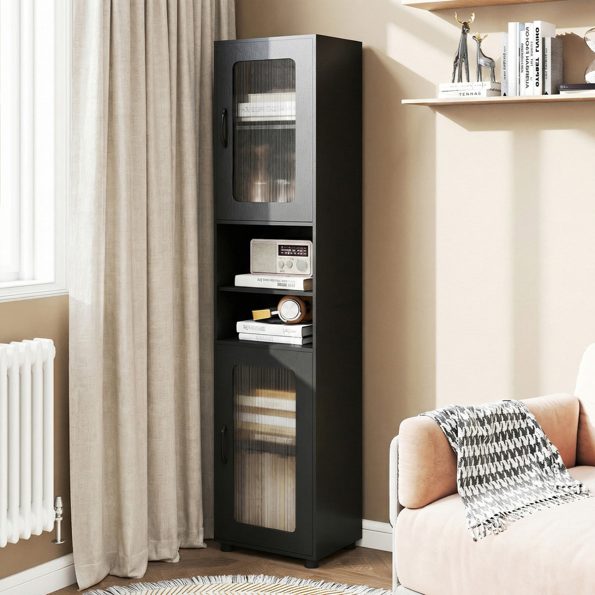 Tall Bathroom Storage Cabinet 67 Inches Freestanding Organizer