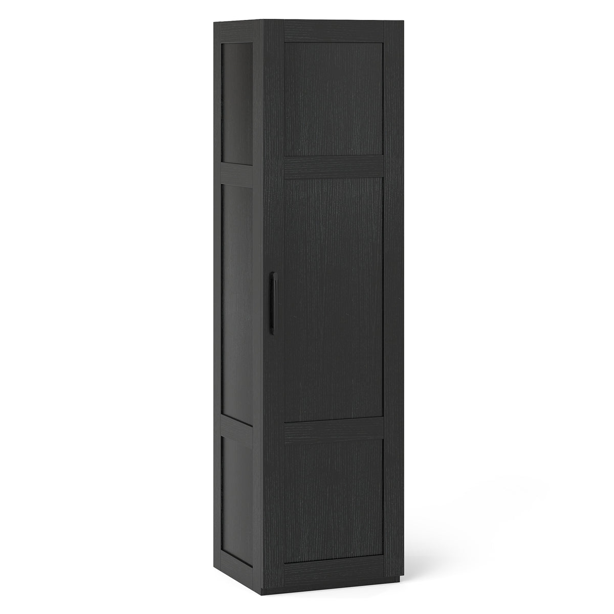Tall Storage Cabinet 59 Inch, 4-Tier Shelves, Black
