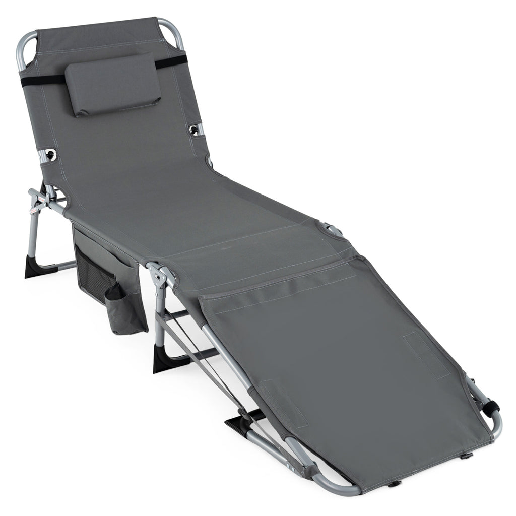 Tanning Chair with Face Arm Holes Portable Sunbathing