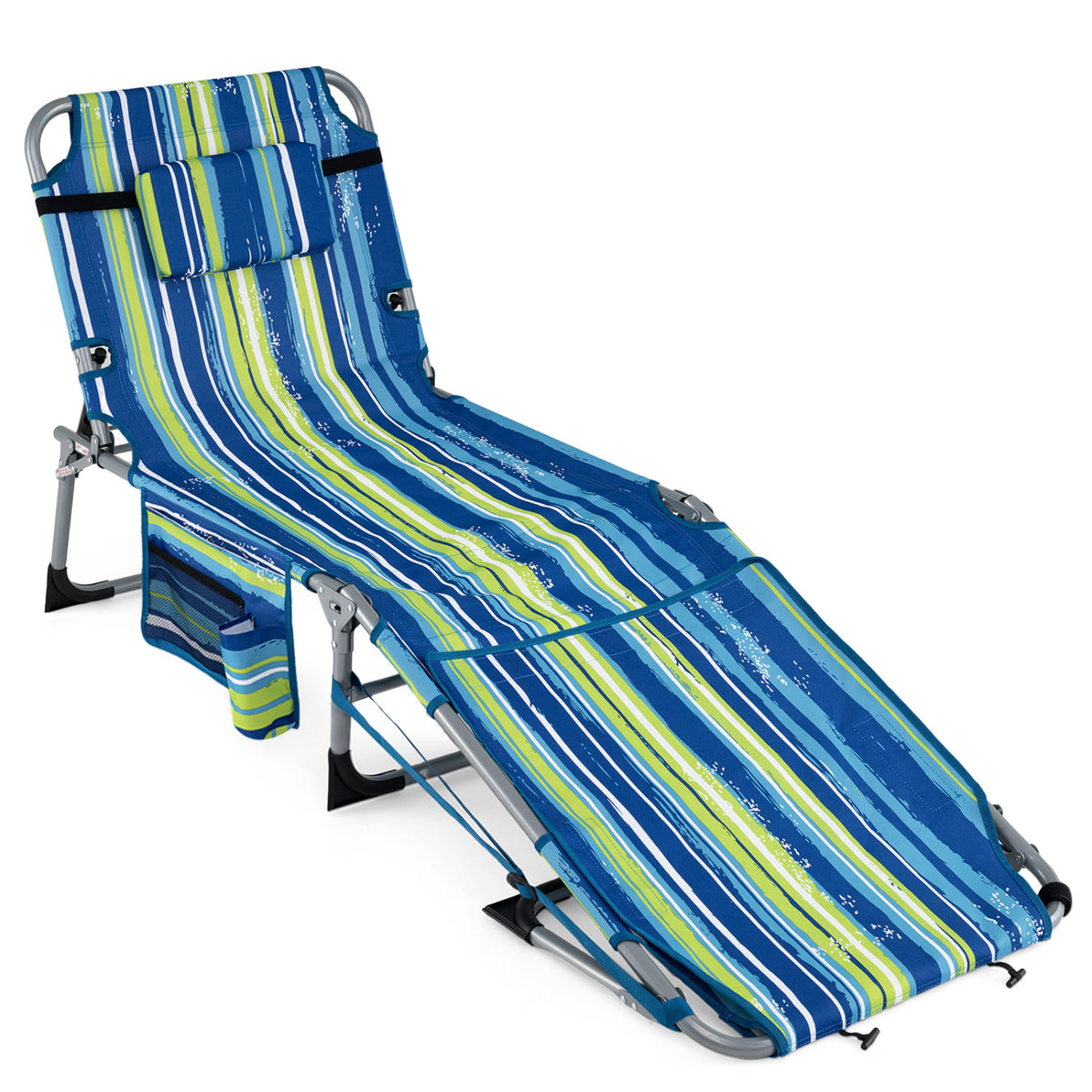 Tanning Chair with Face Arm Holes Portable Sunbathing