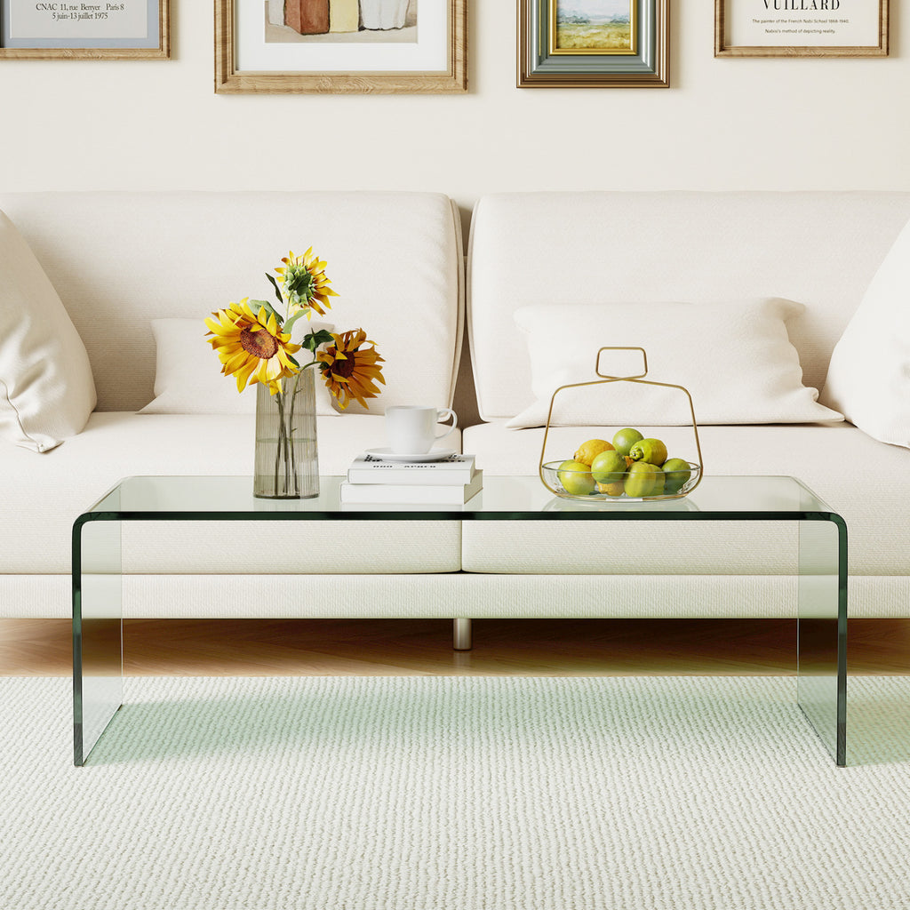 Tempered Glass Coffee Table Set - 1 Coffee & 2 End Tables