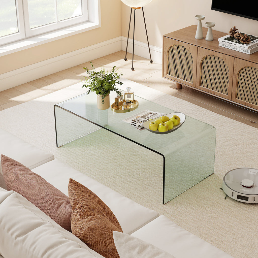 Tempered Glass Coffee Table Set - 1 Coffee & 2 End Tables