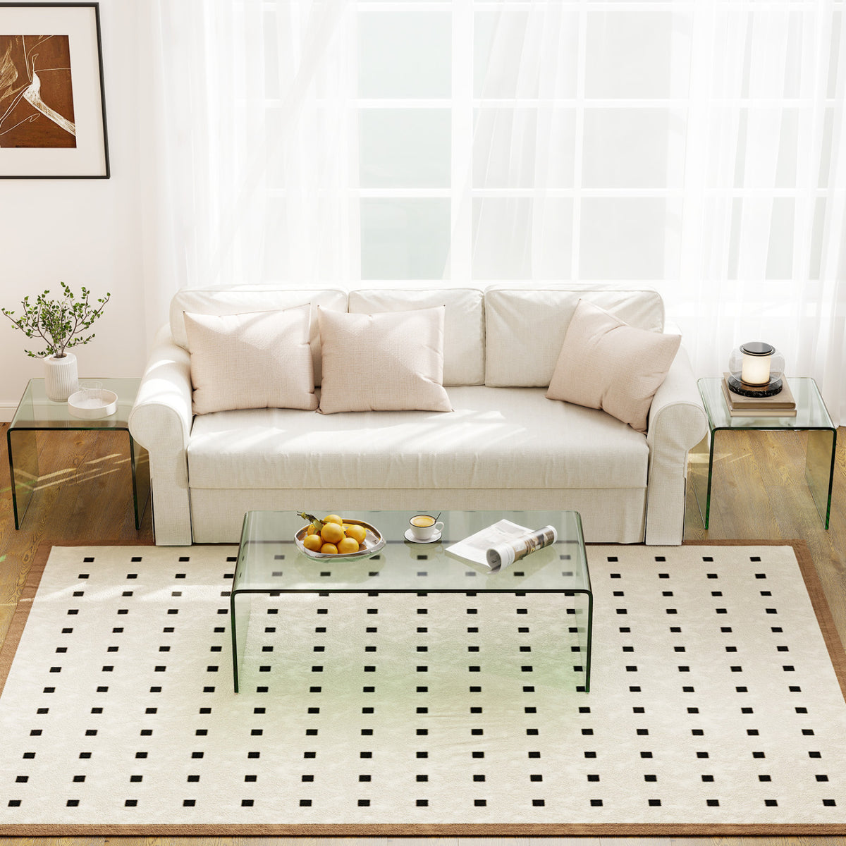 Tempered Glass Coffee Table Set - 1 Coffee & 2 End Tables