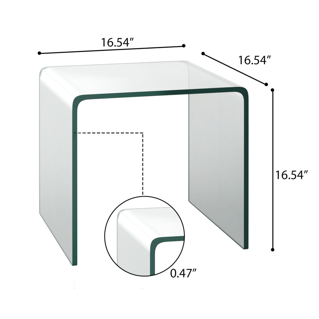 Tempered Glass Coffee Table Set - 1 Coffee & 2 End Tables