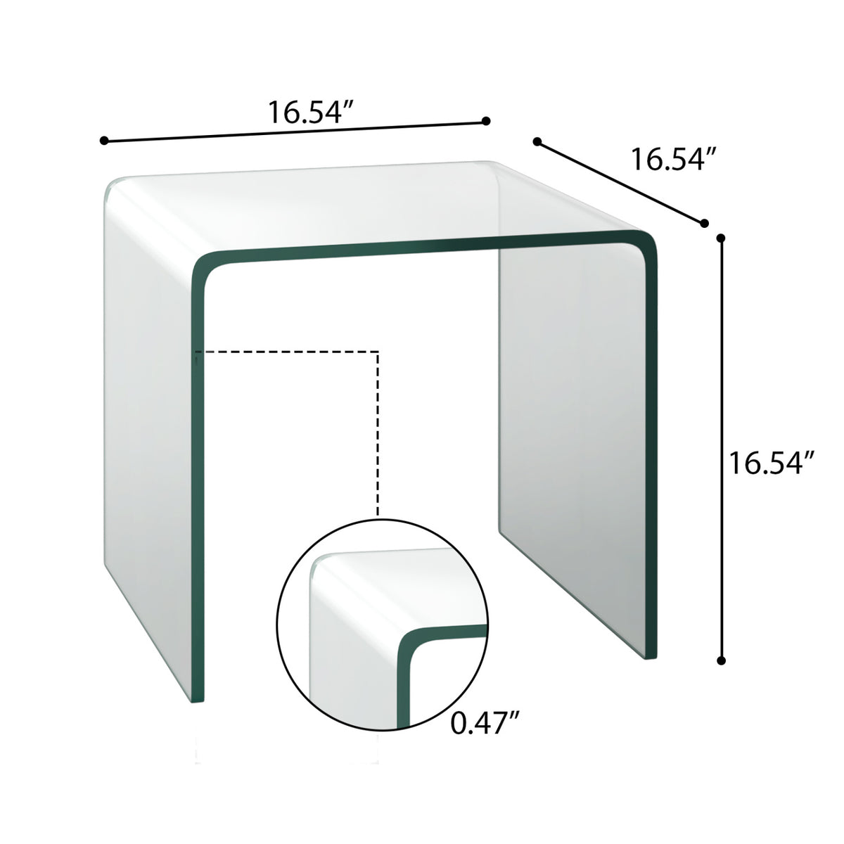 Tempered Glass Coffee Table Set - 1 Coffee & 2 End Tables