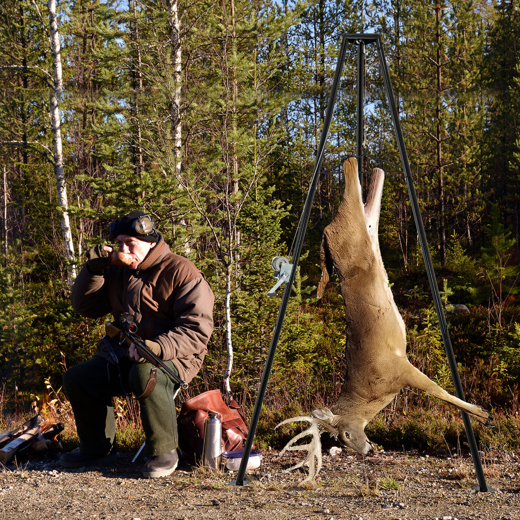 Tripod Game Hoist Deer Hanger 600 LBS Capacity Skinning Rack