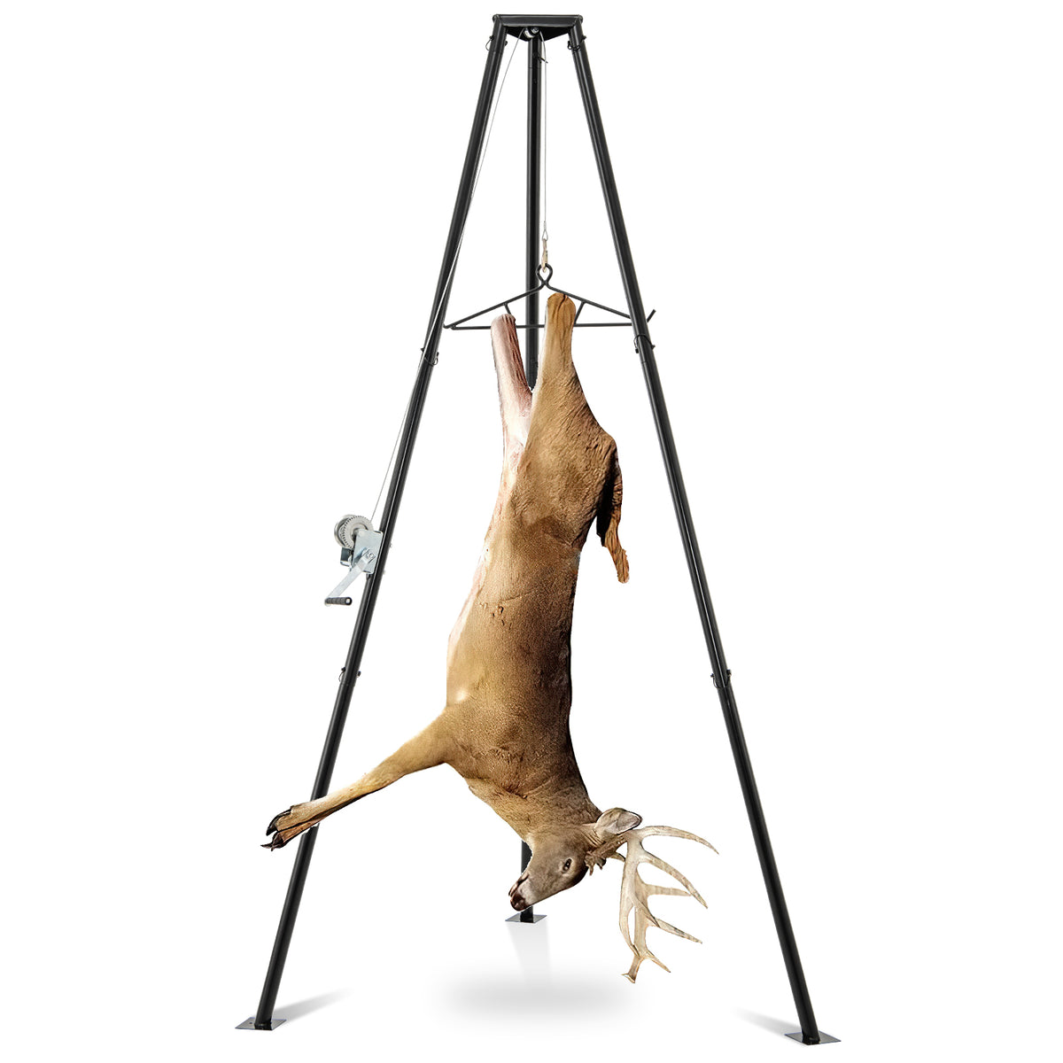 Tripod Game Hoist Deer Hanger 600 LBS Capacity Skinning Rack