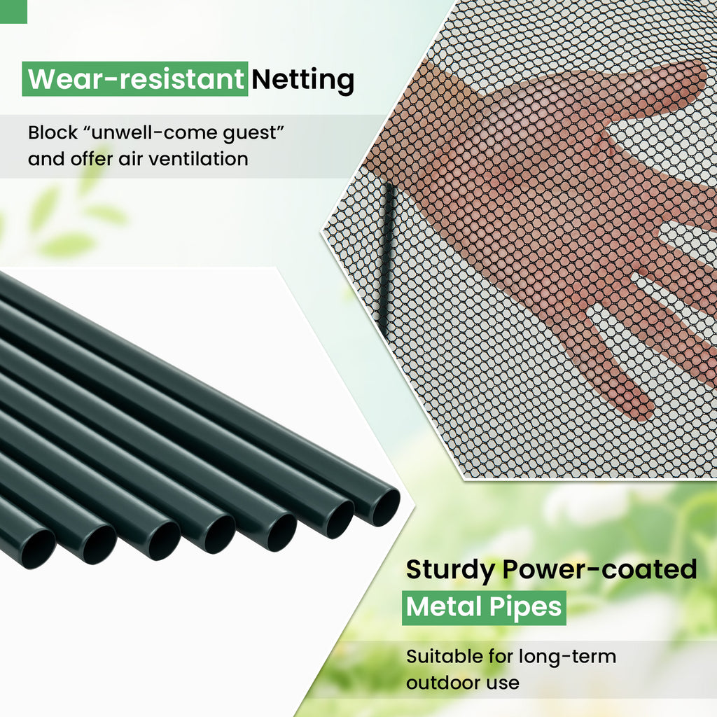 Large Plant Protection Tent with 3 Zippered Doors