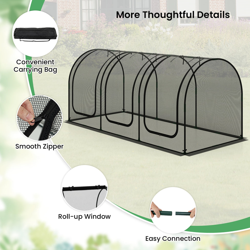 Large Plant Protection Tent with 3 Zippered Doors