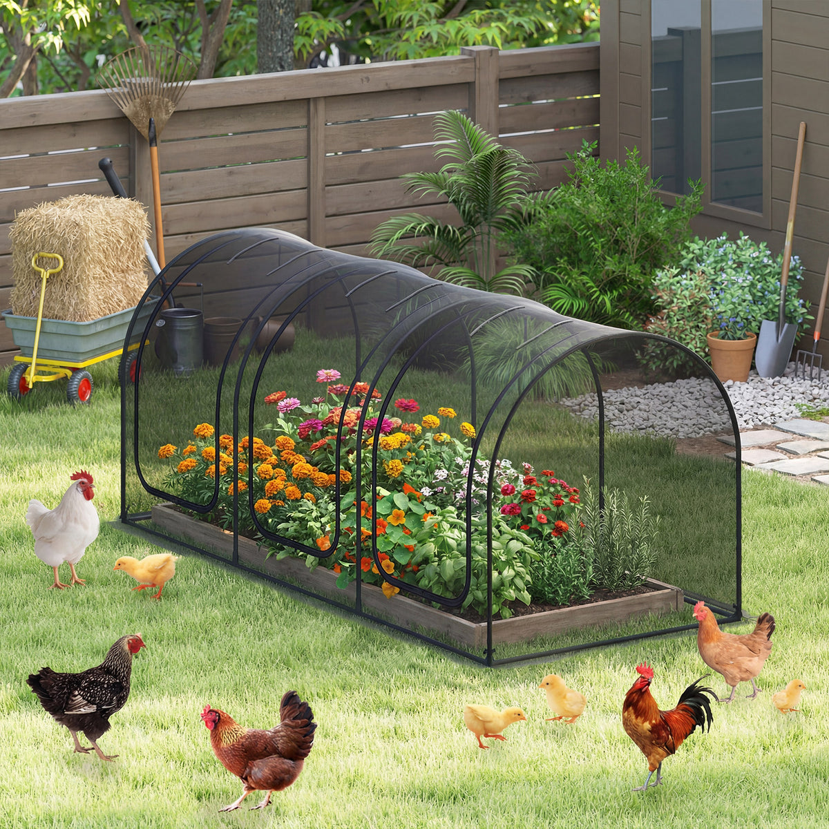 Large Plant Protection Tent with 3 Zippered Doors