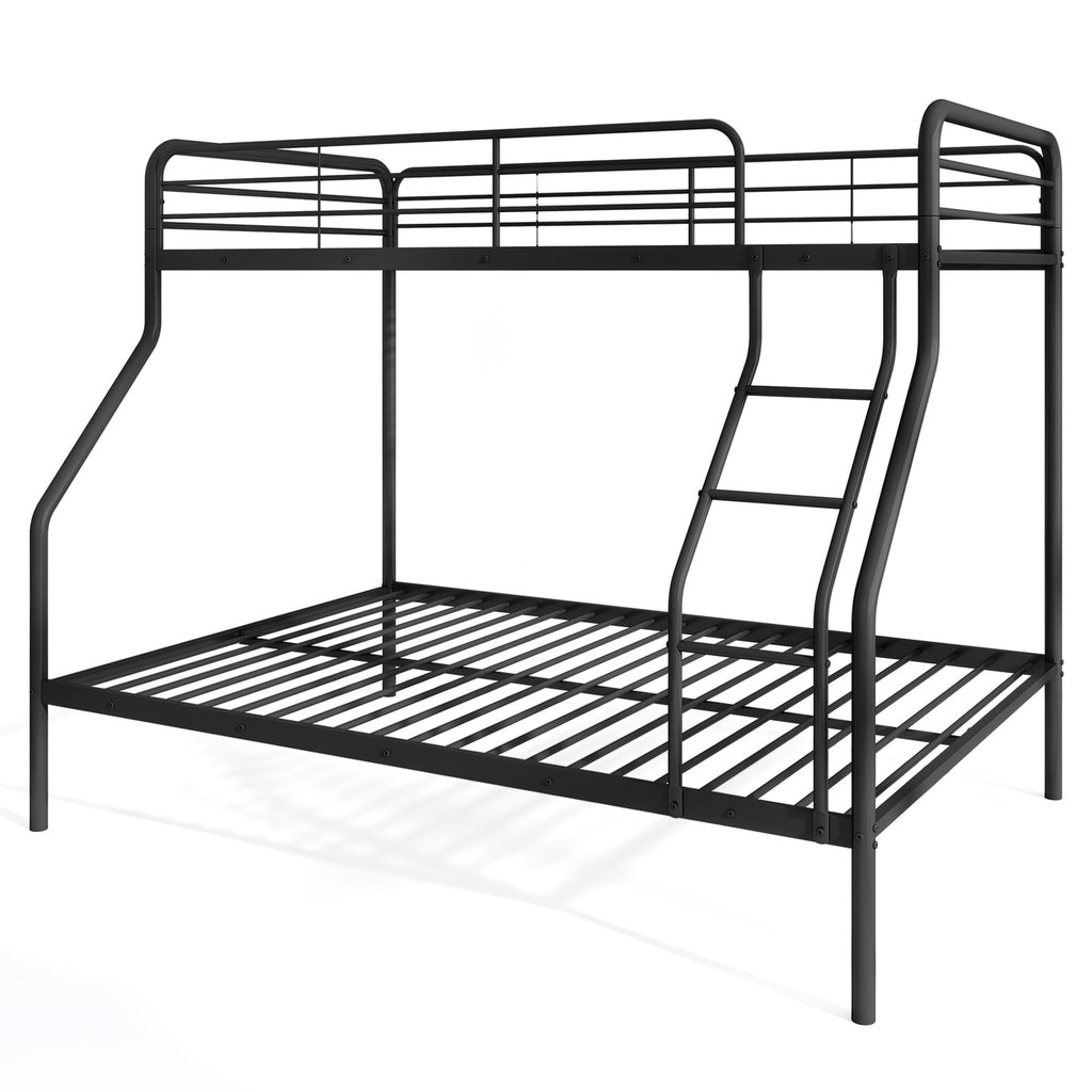 Twin Size Loft Bed with Desk and Ladder - Dark Brown