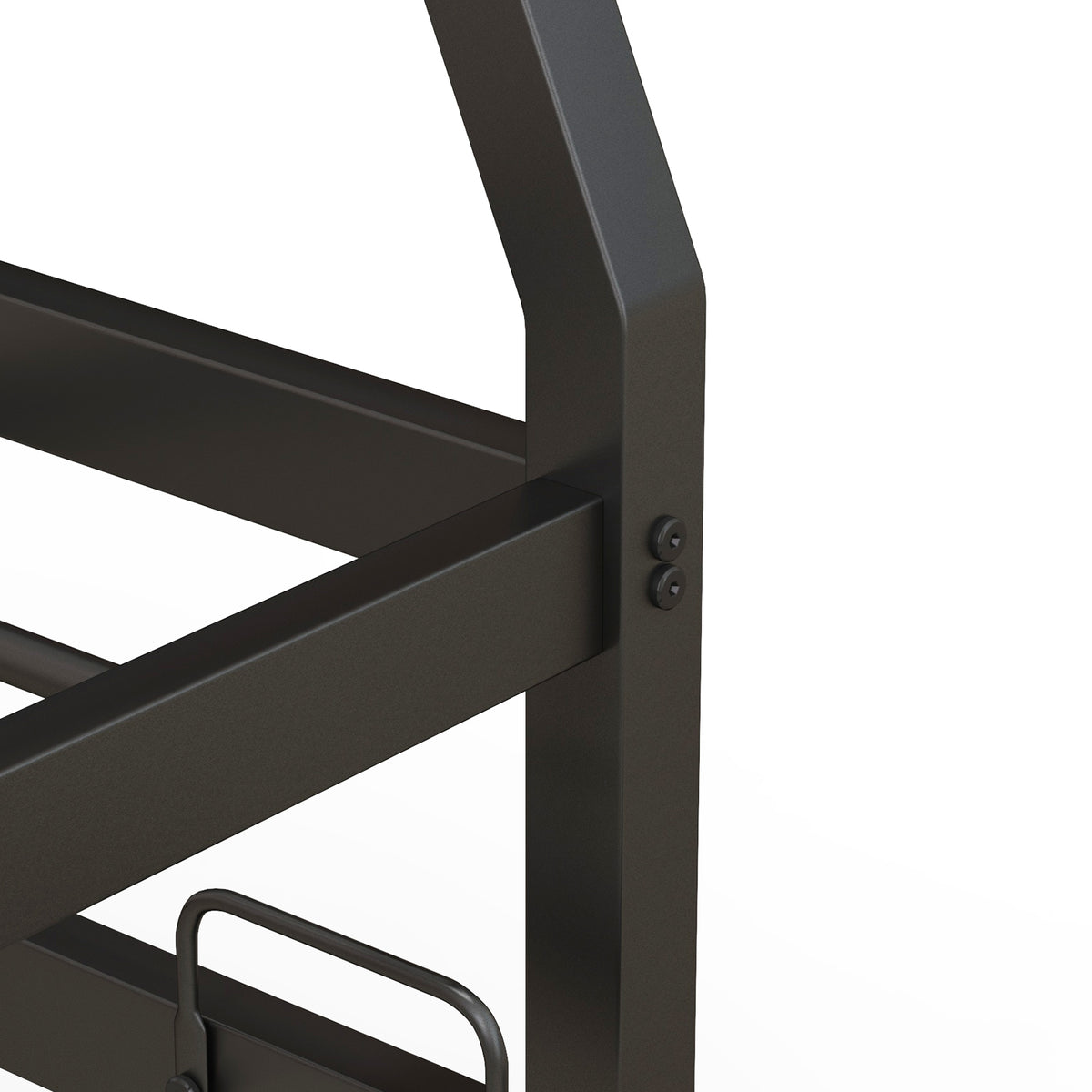 Twin Over Full Metal Bunk Bed with Trundle, Black
