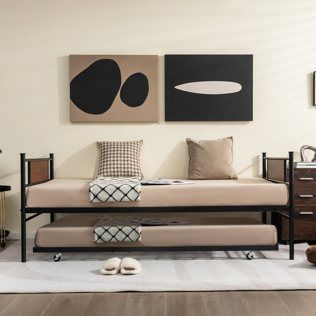 Twin Size Daybed with Pullout Trundle – Industrial
