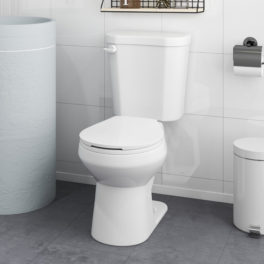 Two-Piece Round Toilet with ADA Comfort Seat - Single Flushing Knob