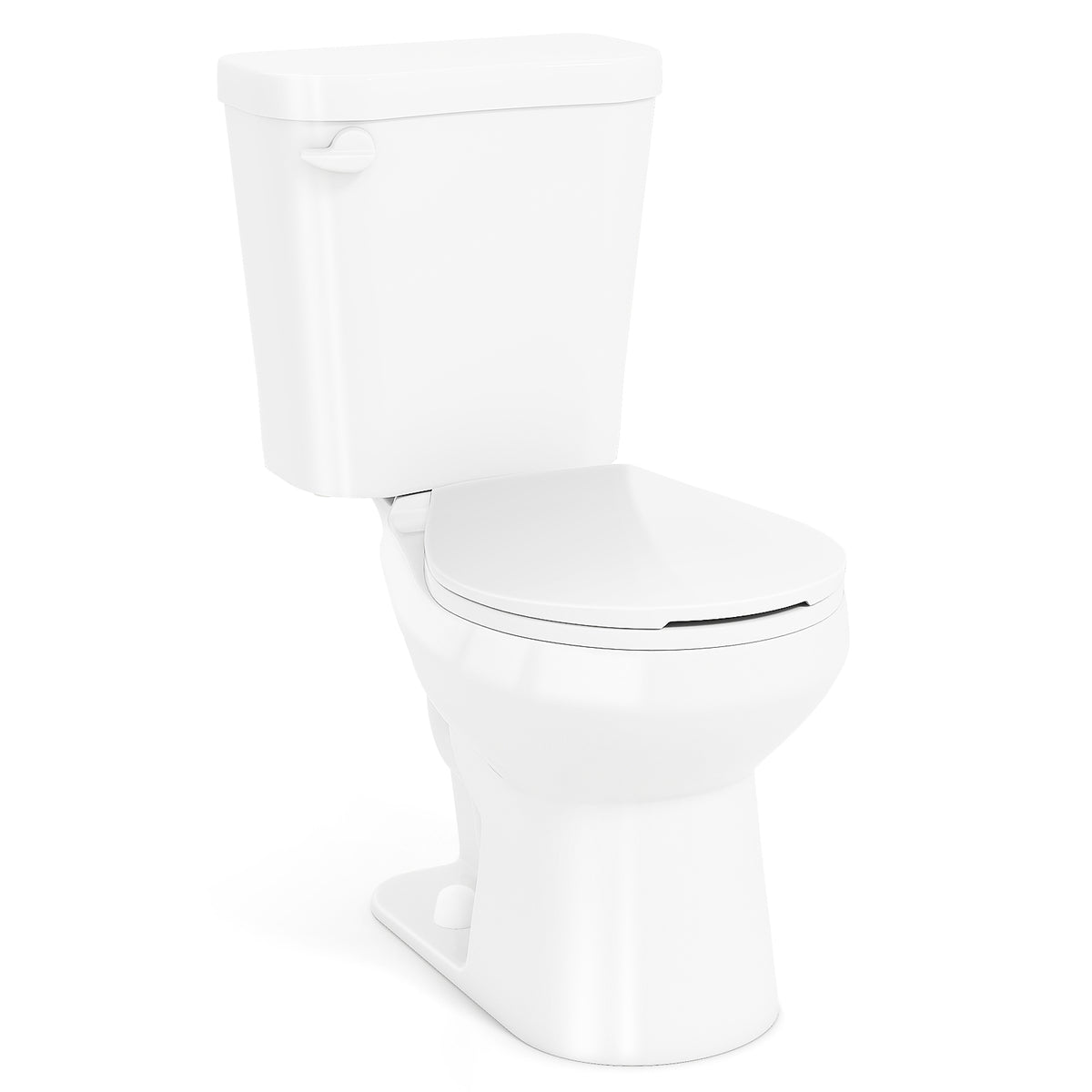 Two-Piece Round Toilet with ADA Comfort Seat - Single Flushing Knob