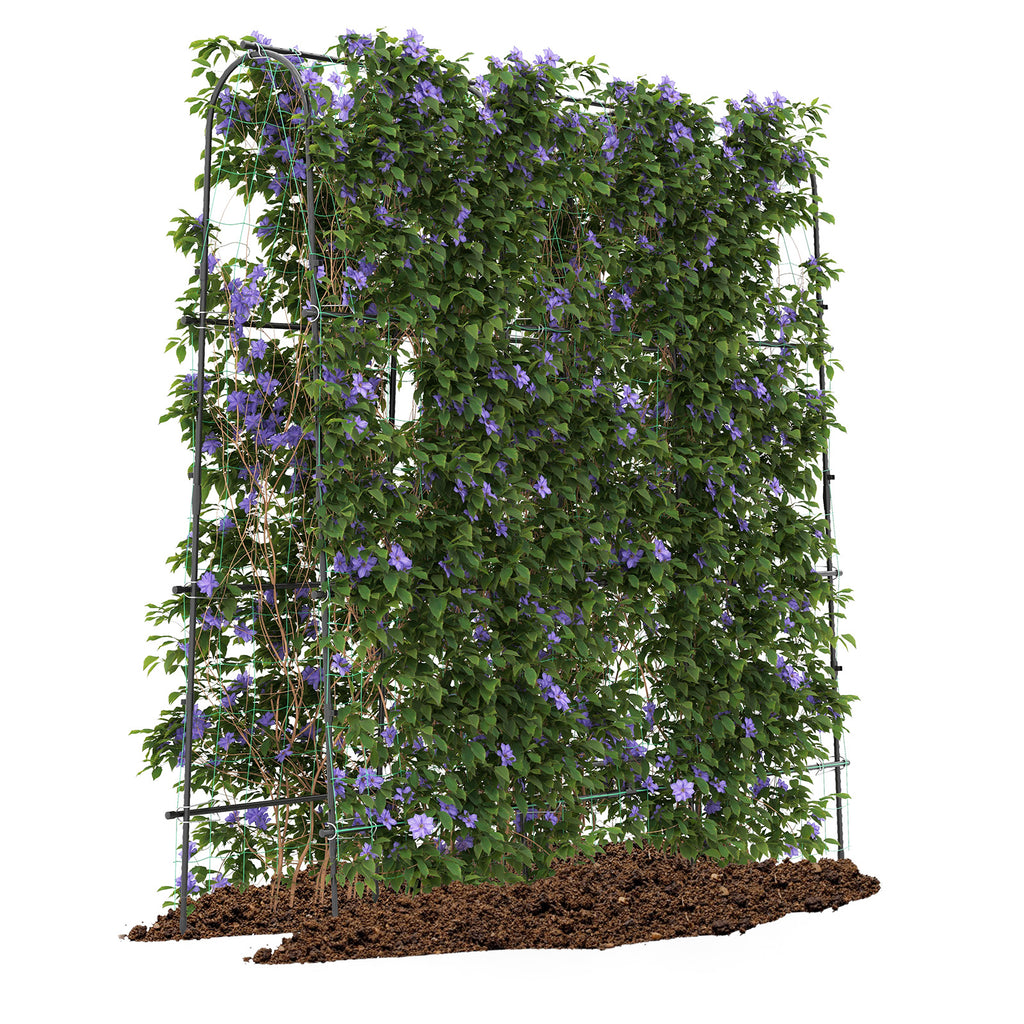 71 x 71 Inch U-Shaped Garden Arbor Trellis for Climbing Plants