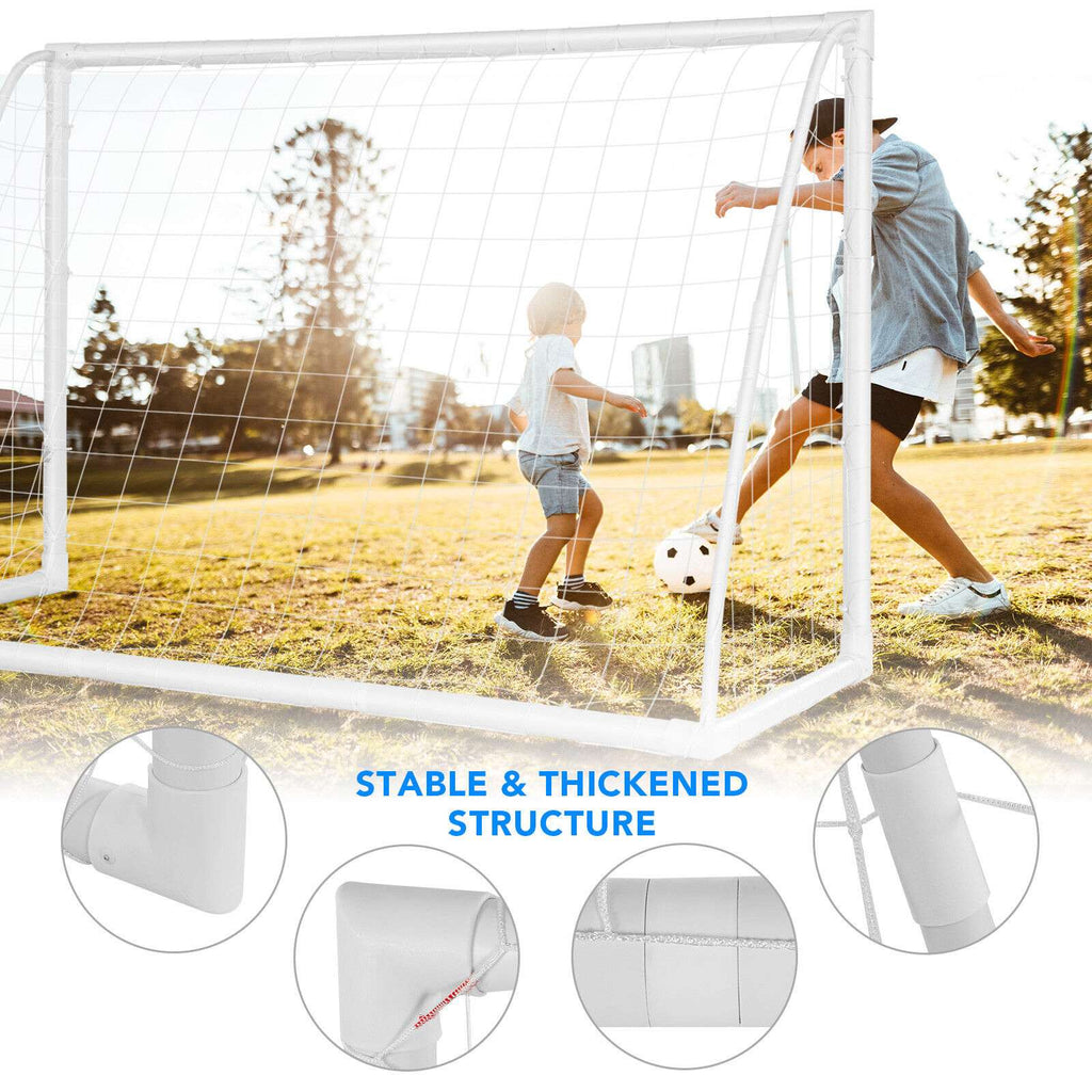 Soccer Goal with Durable UPVC Frame & High-Strength Net - 6x4 ft S