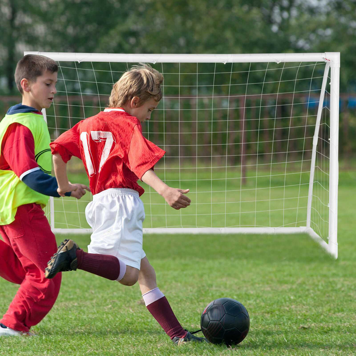 Soccer Goal with Durable UPVC Frame & High-Strength Net - 6x4 ft S