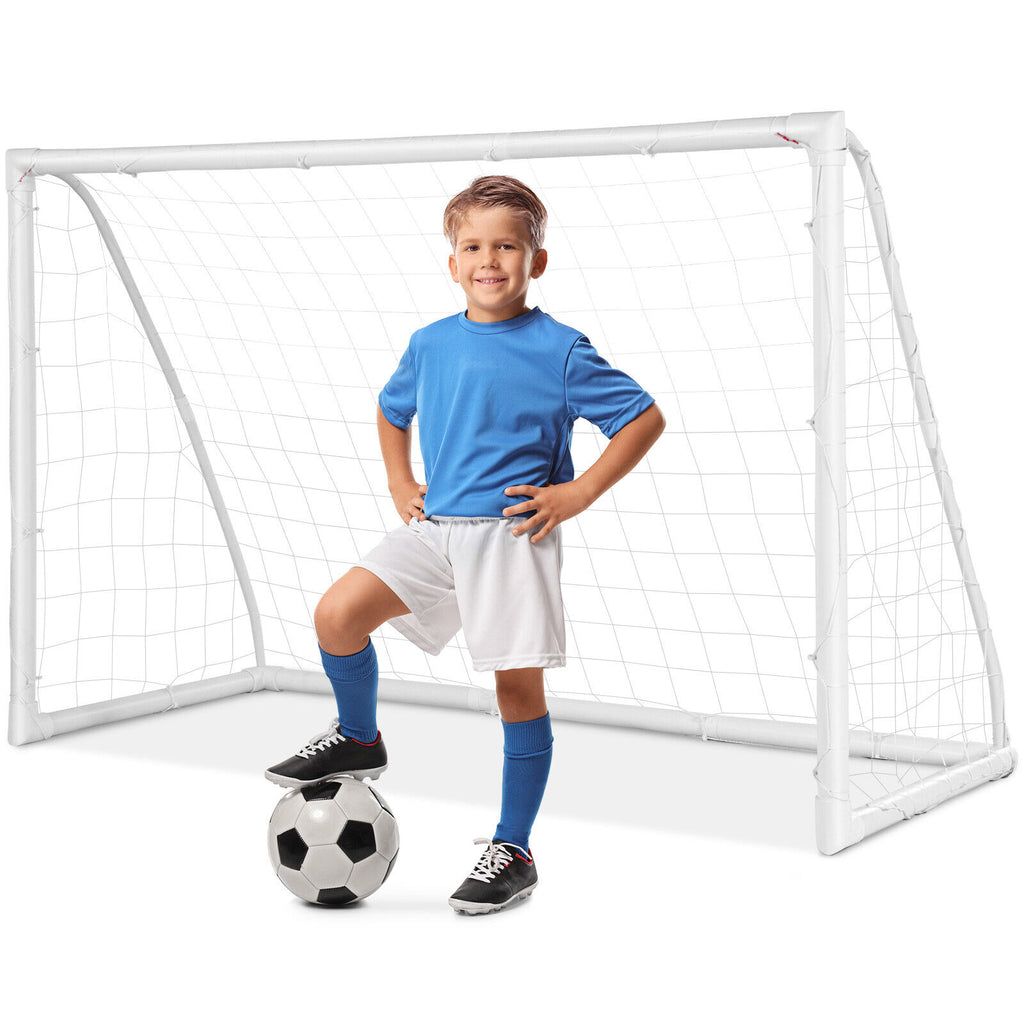 Soccer Goal with Durable UPVC Frame & High-Strength Net - 6x4 ft S