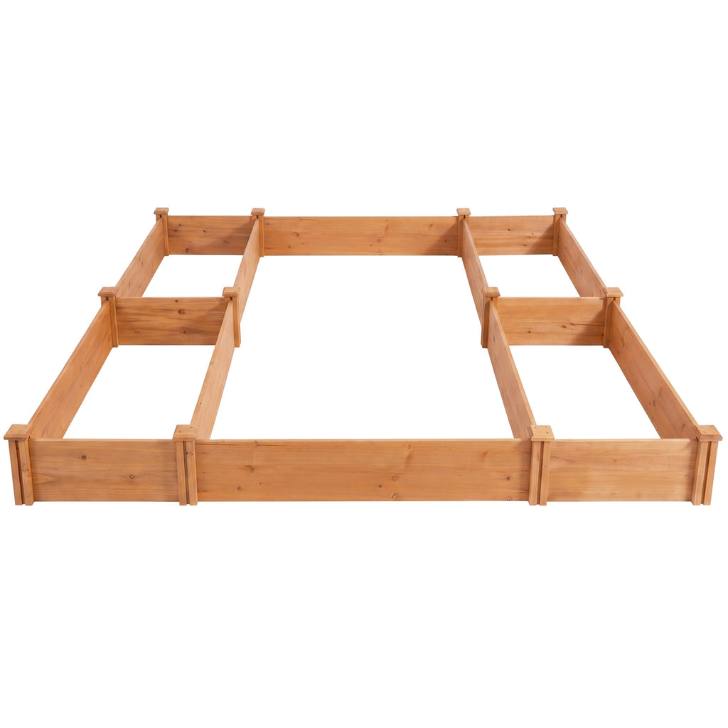 U-Shaped Wooden Raised Garden Bed - Orange