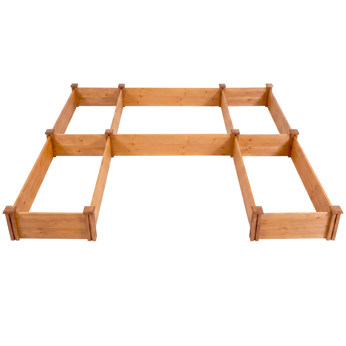 U-Shaped Wooden Raised Garden Bed - Orange