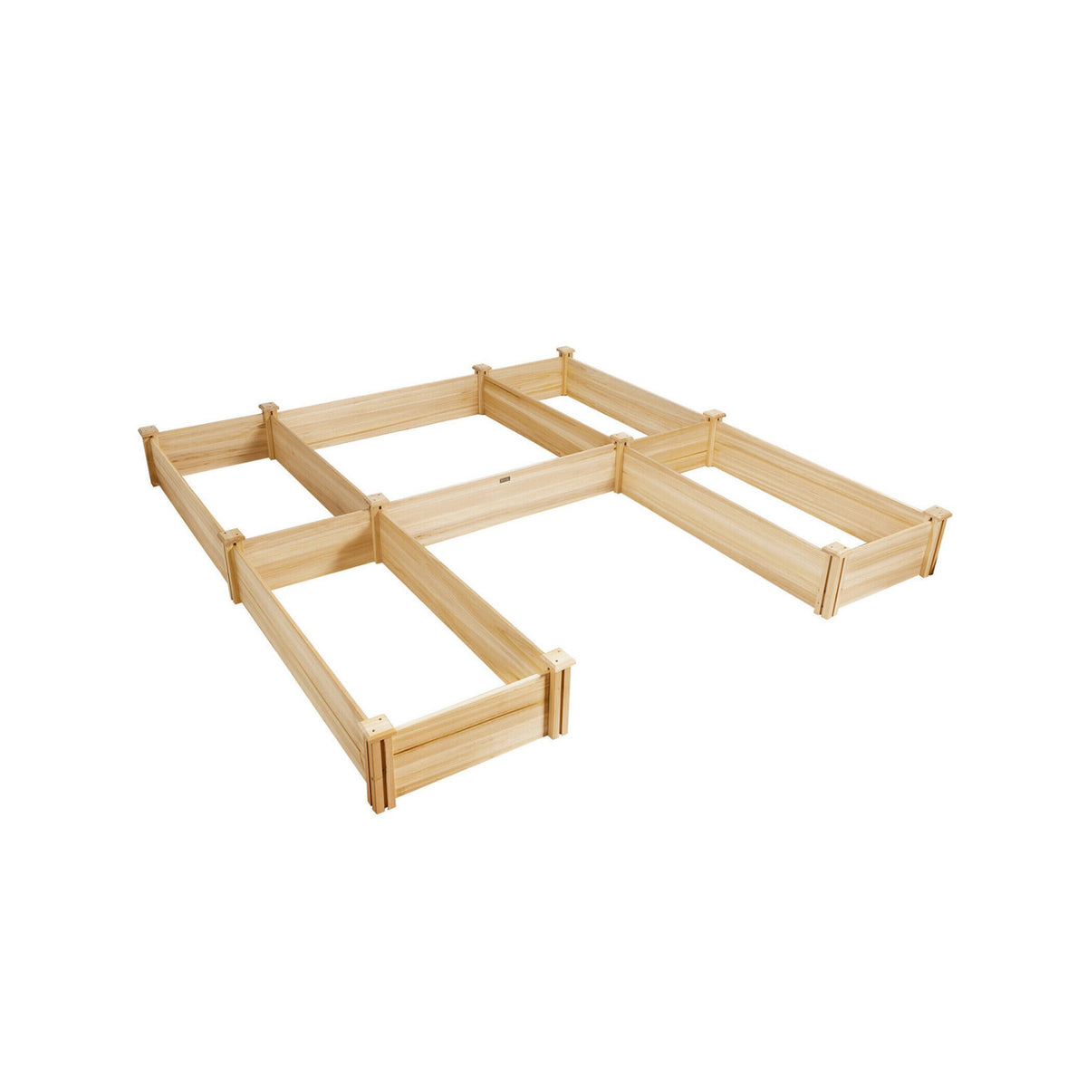 U-Shaped Wooden Raised Garden Bed - Natural