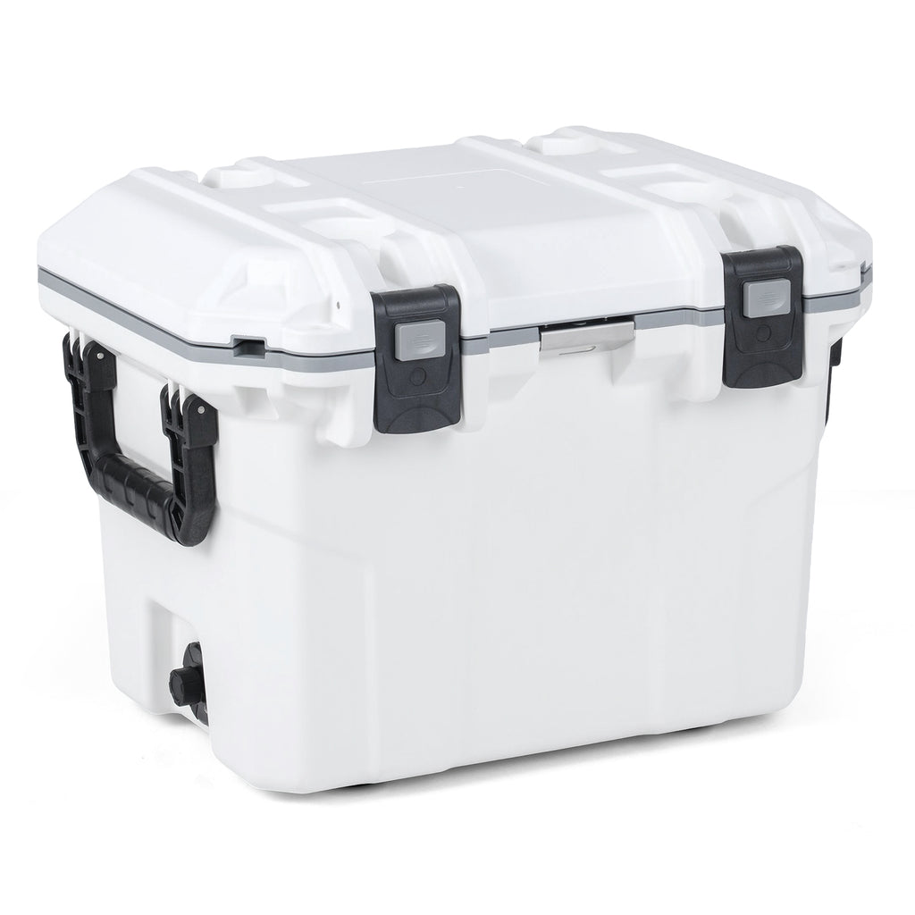 53 QT Hard Ice Chest Cooler - White