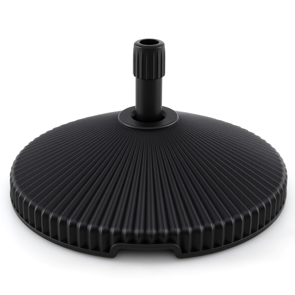 Outdoor Umbrella Base Stand, Round Black, Water and Sand Filled