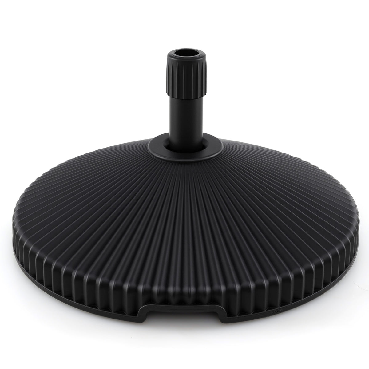 Outdoor Umbrella Base Stand, Round Black, Water and Sand Filled