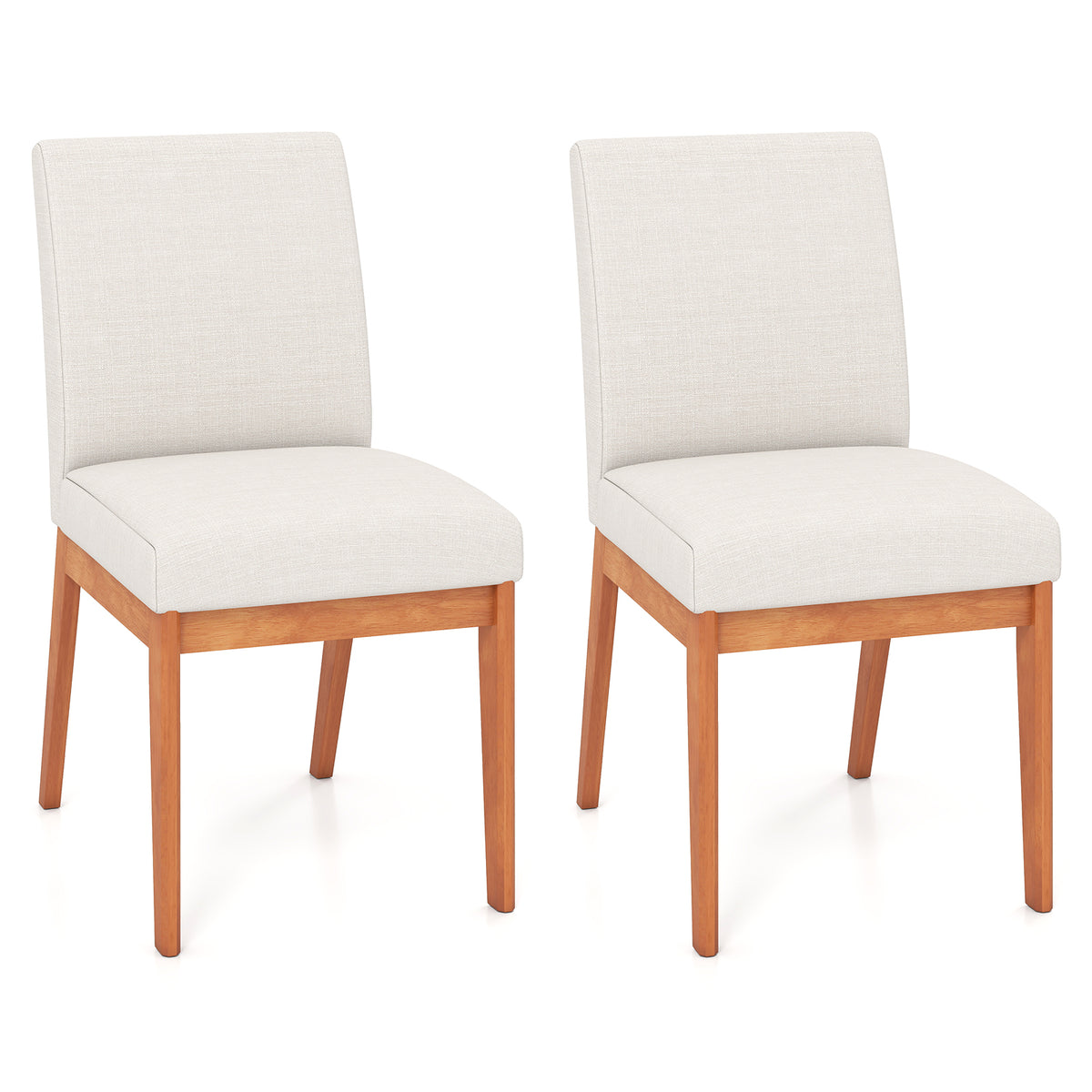 Upholstered Dining Chairs Set of 2 - Beige