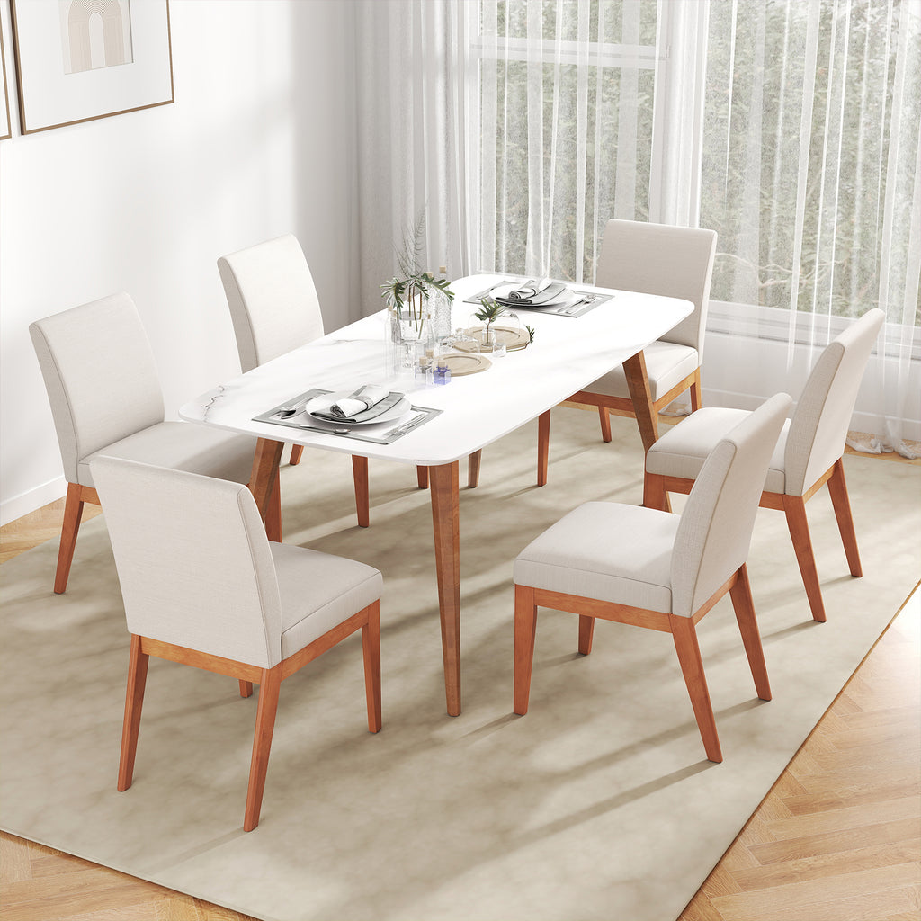 Upholstered Dining Chairs Set of 2 - Beige