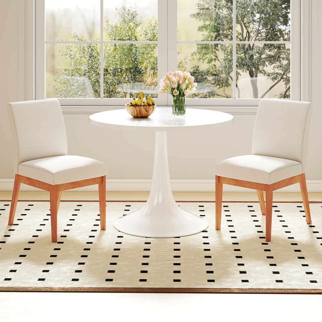 Upholstered Dining Chairs Set of 2 - Beige