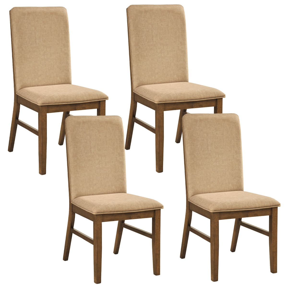 Upholstered Dining Chairs Set of 2 - Brown