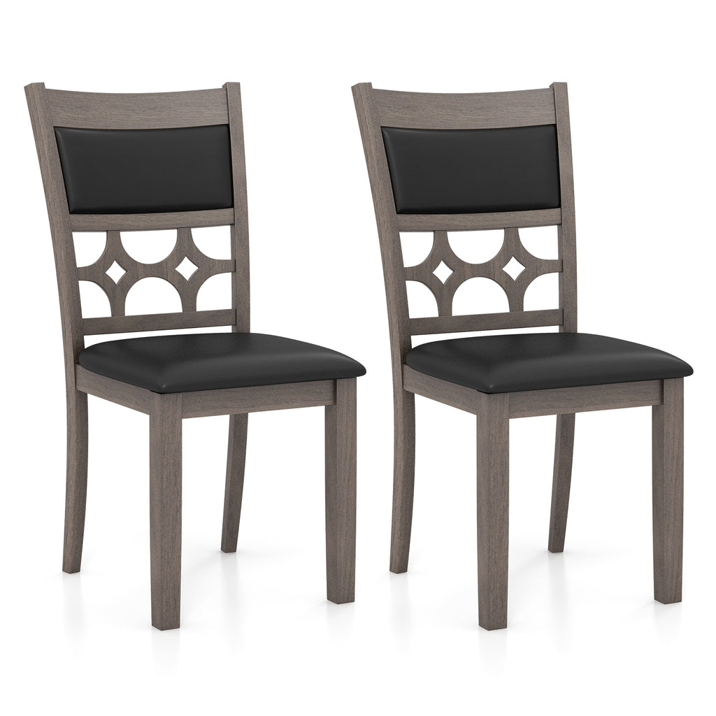 Upholstered Dining Chair Set of 2 - Gray