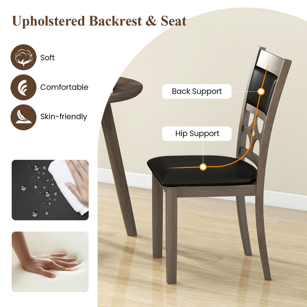 Upholstered Dining Chair Set of 2 - Gray