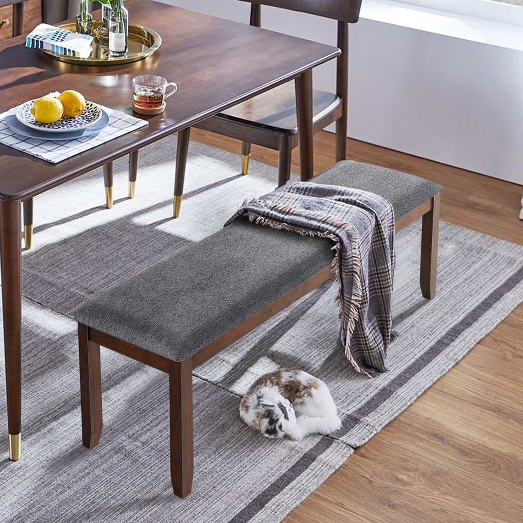 Upholstered Entryway Bench with Wood Legs