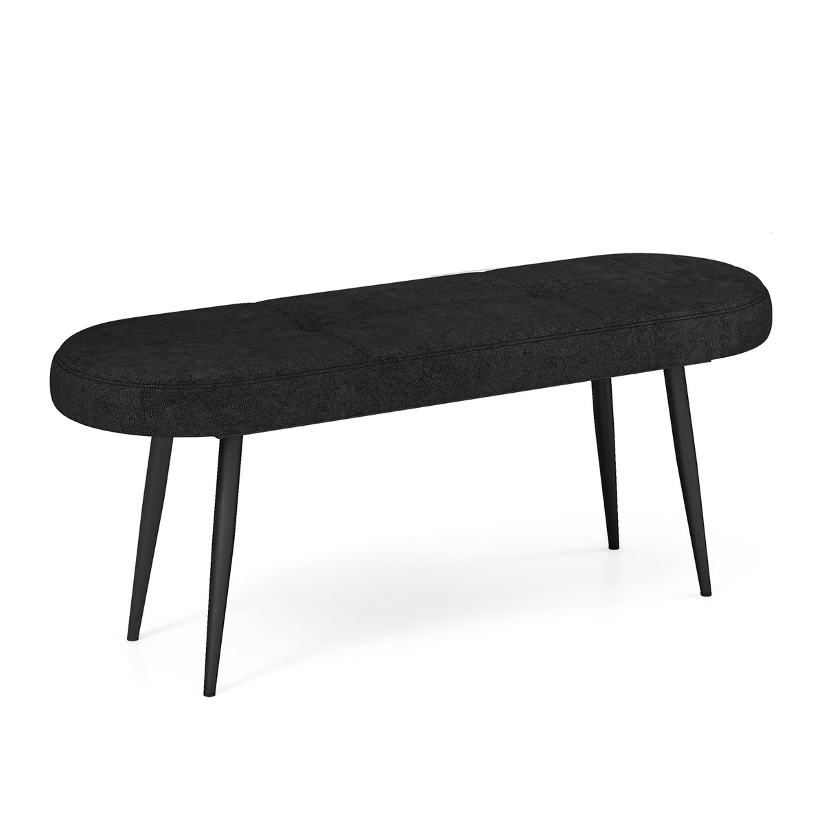40 Inch Wood Bench with Seagrass Seat, Walnut