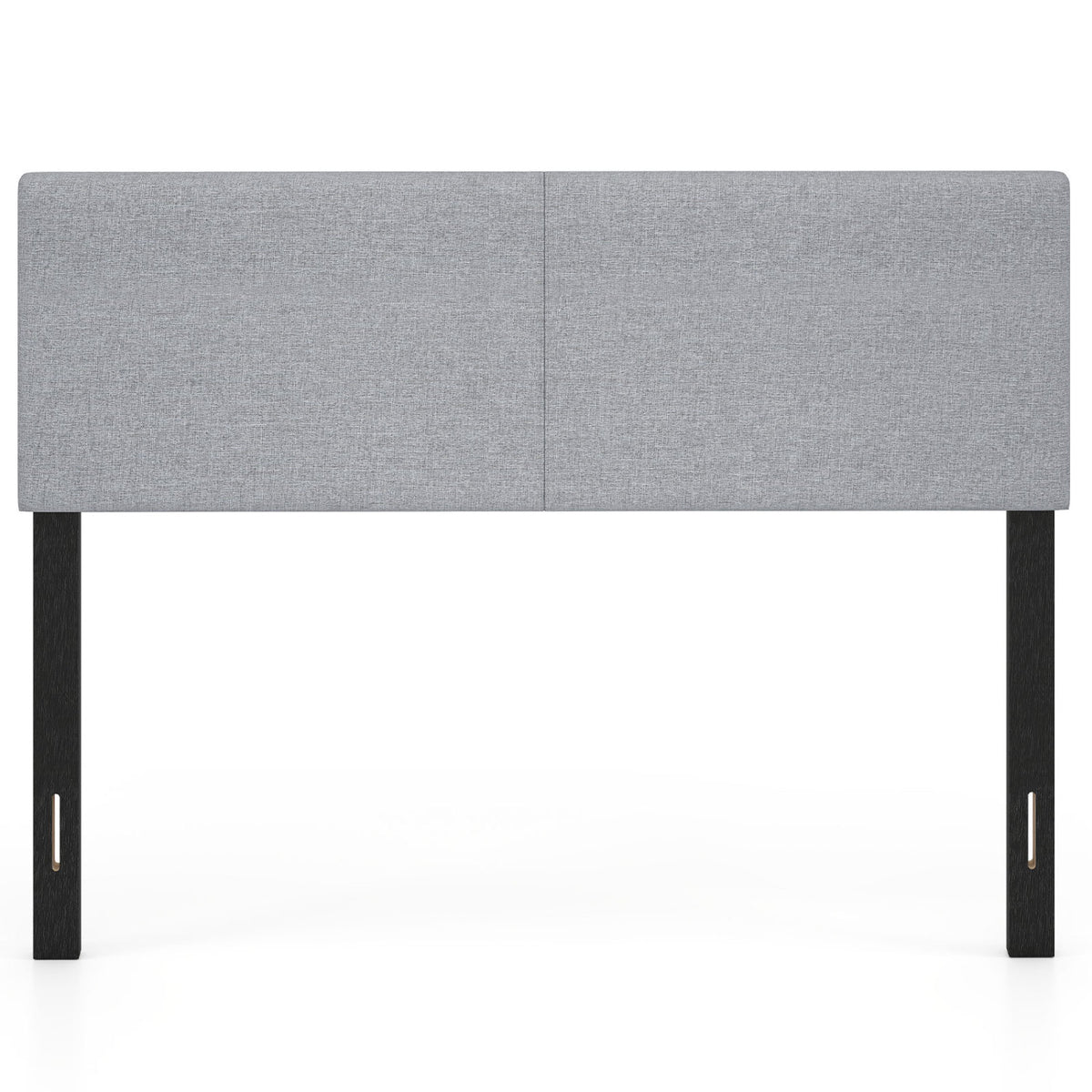 Upholstered Headboard Queen/Full Size Vertical Quilted, Gray