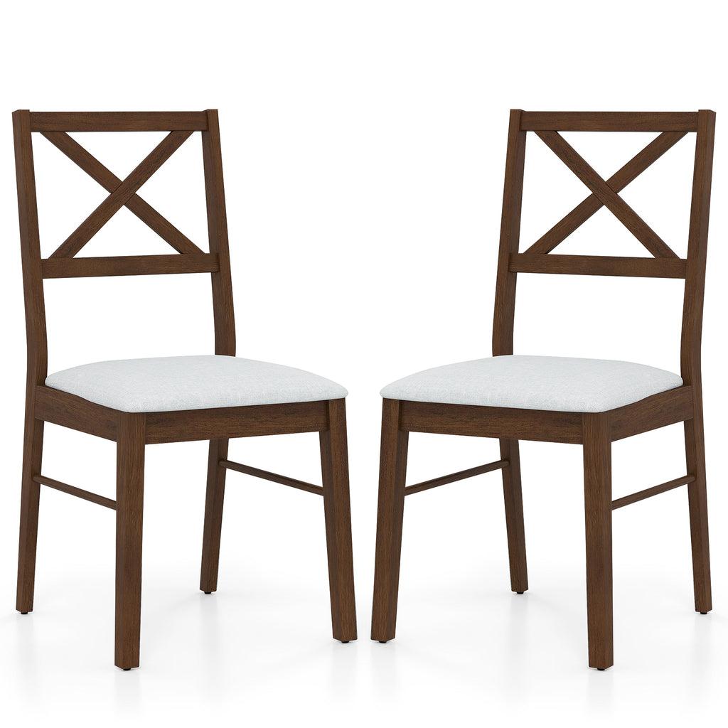 Upholstered Dining Chairs Set of 2 - Brown