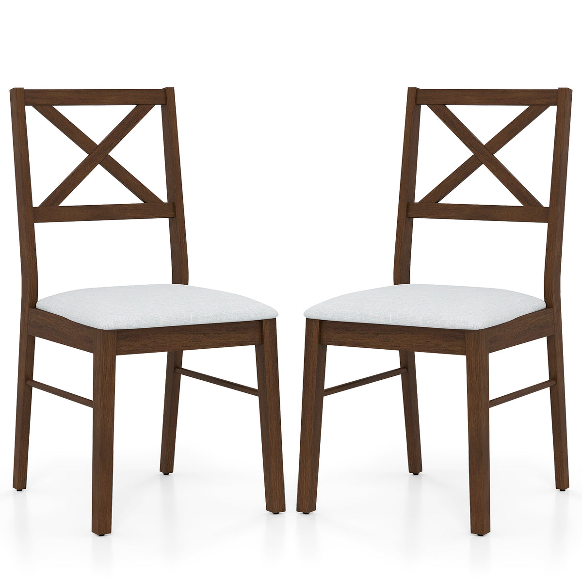 Upholstered Dining Chairs Set of 2 - Brown