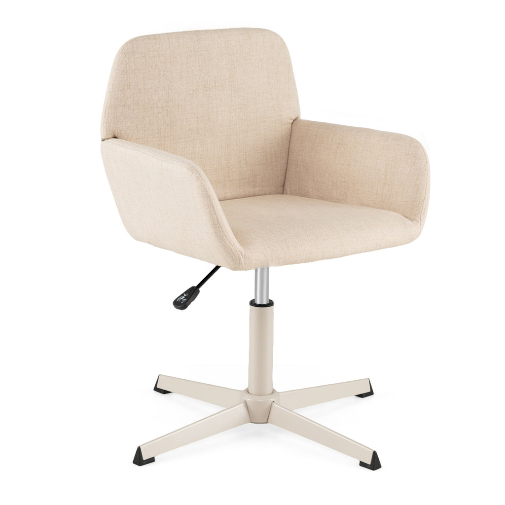 Vanity Chair with Back 360° Swivel Armchair w/ Adjustable Height for