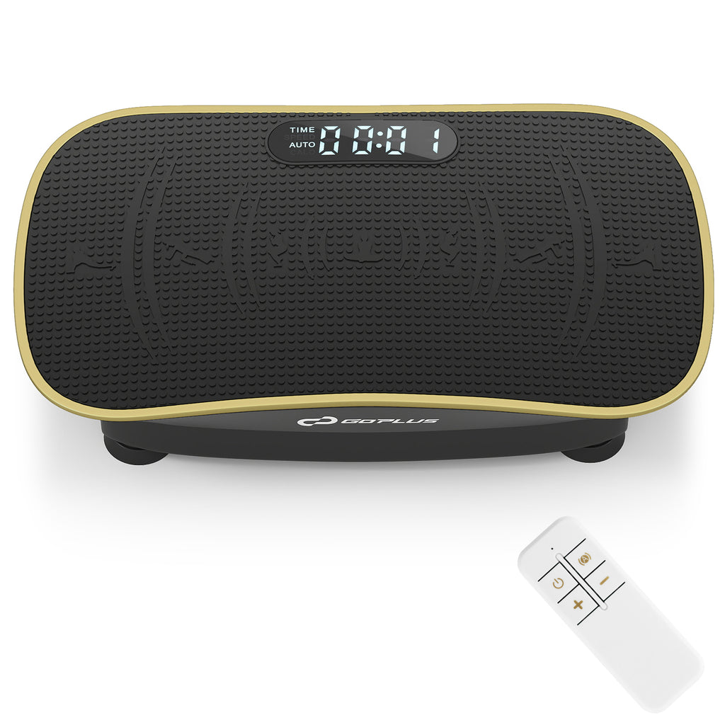 20 Inch Vibration Plate Exercise Machine for Fat Burning & Weight Loss - Black