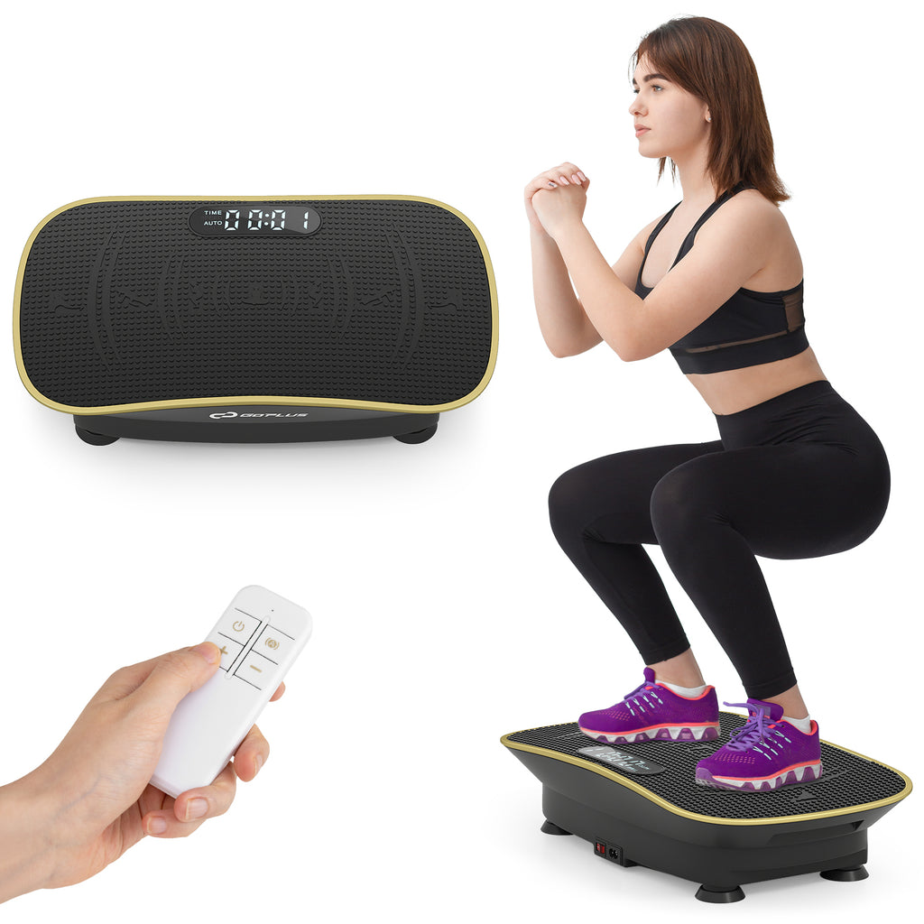 20 Inch Vibration Plate Exercise Machine for Fat Burning & Weight Loss - Black