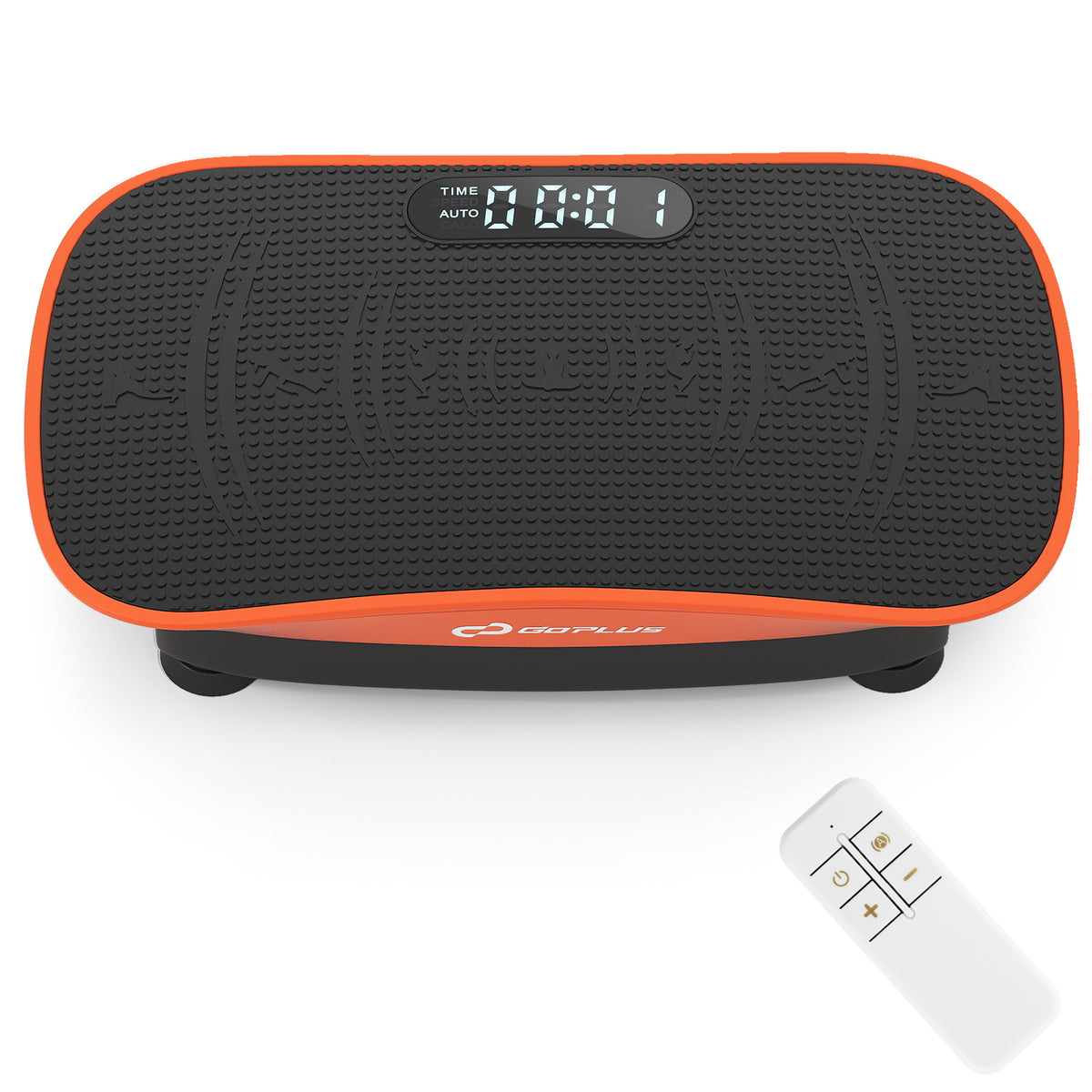 20 Inch Vibration Plate Exercise Machine for Fat Loss & Lymphatic Drainage - Orange, 10 Speed Levels