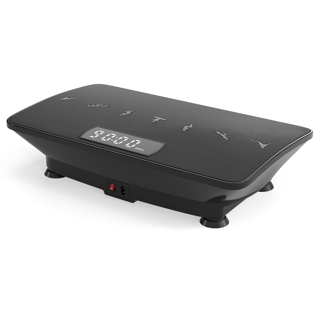Vibration Plate Exercise Machine with Gravity Sensor - 22 Inch Black Home Gym Equipment