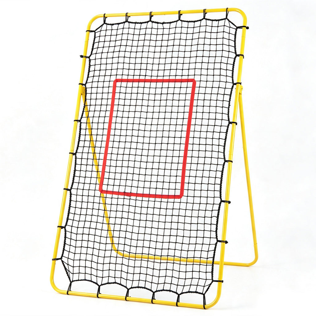 Volleyball Rebounder Net with 4 Adjustable Angles for Bumping and Spiking - Heavy Duty Outdoor Practice Equipment
