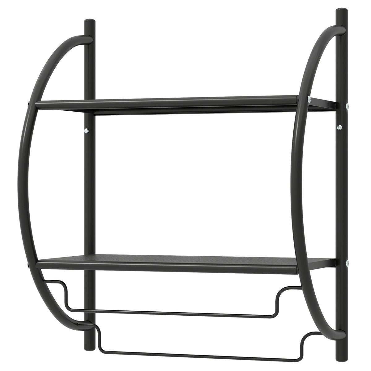 Wall Mounted 2-Tier Bathroom Towel Rack with 2 Bars