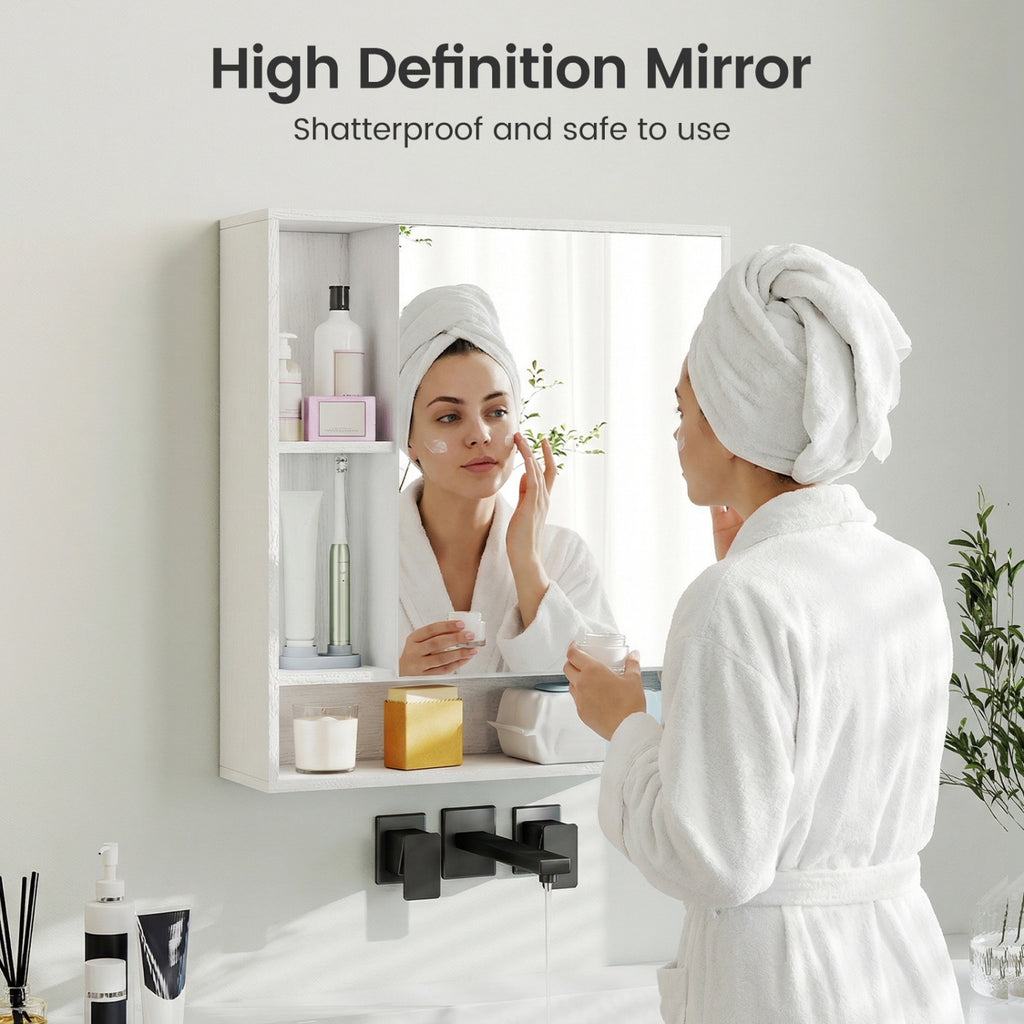 Wall Mounted Bathroom Cabinet with Mirror Single Door