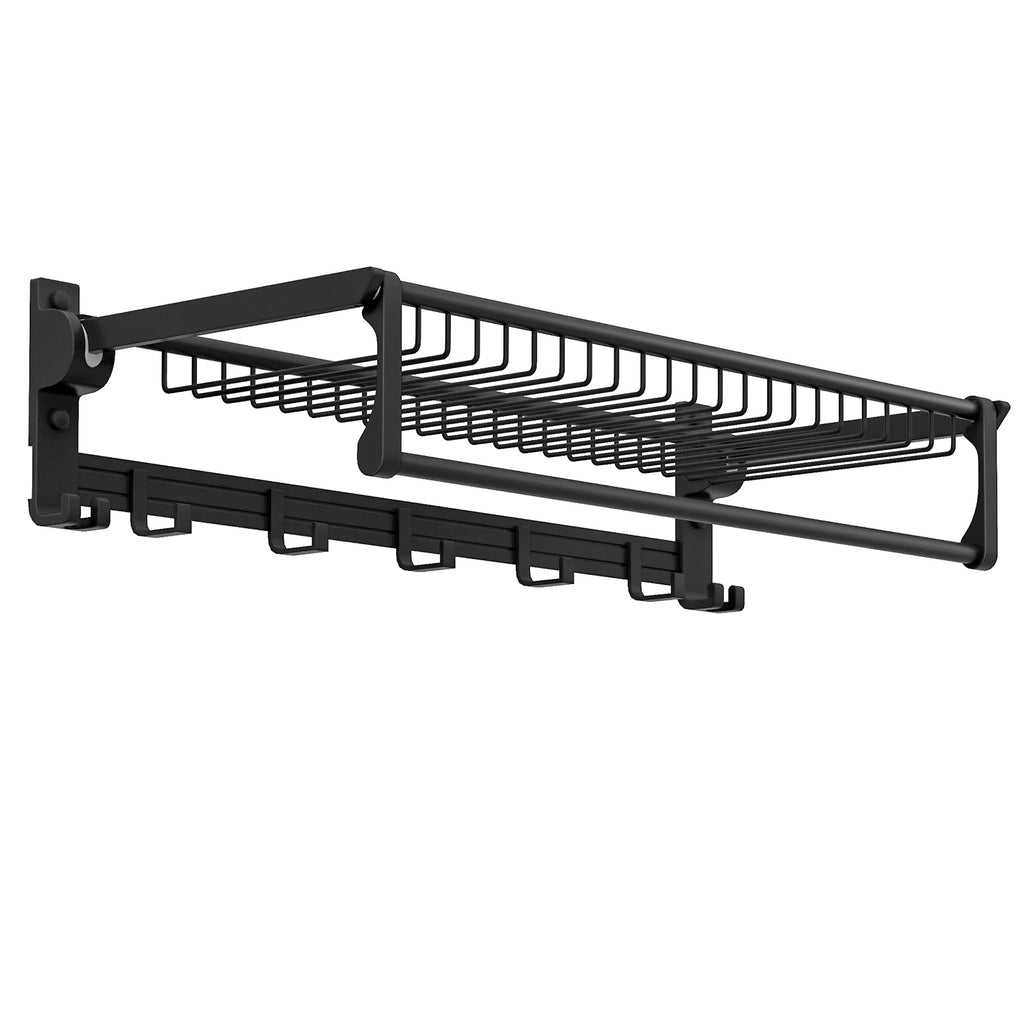 Wall Mounted 2-Tier Bathroom Towel Rack with 2 Bars